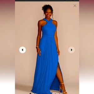 David’s Bridal Blue (Horizon) Bridesmaids Dress